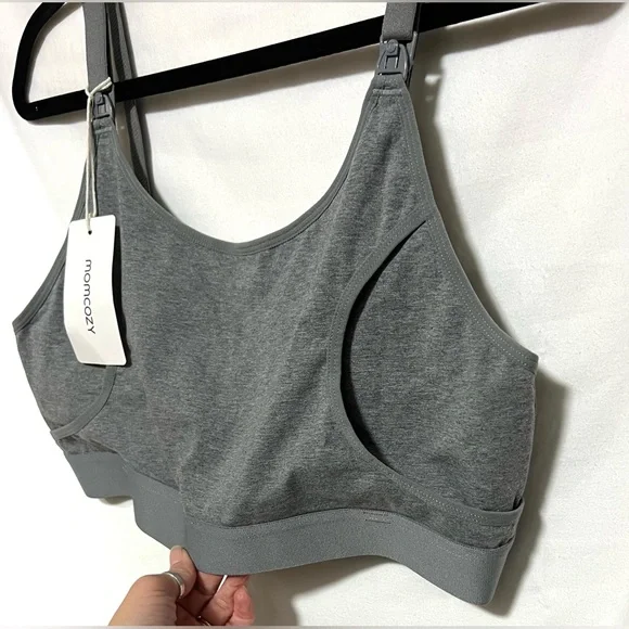 NWT Momcozy The Original: Hands Free Pumping Bra Cotton Stretch Breastfeeding - Picture 8 of 16